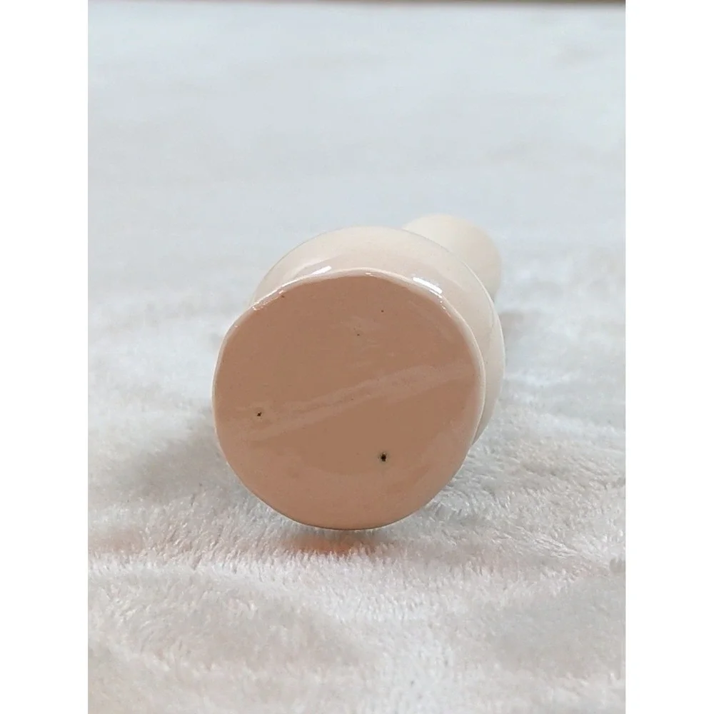 Vtg Mid Century Modern Miniature Ceramic Bud Vase Cream Off White Handle 5.5